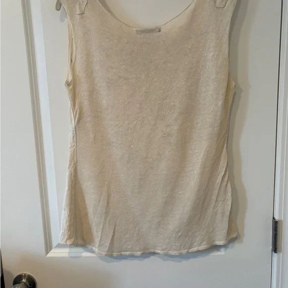 Nanette Lepore 100% Linen Embroidered Sleeveless Mixed Media Cottagecore Top - Picture 9 of 15